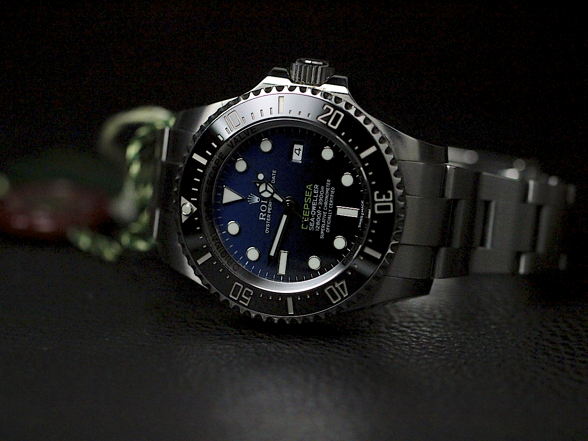 The well-designed copy Rolex Sea-Dweller Deepsea 126660 watches have D-blue dials.