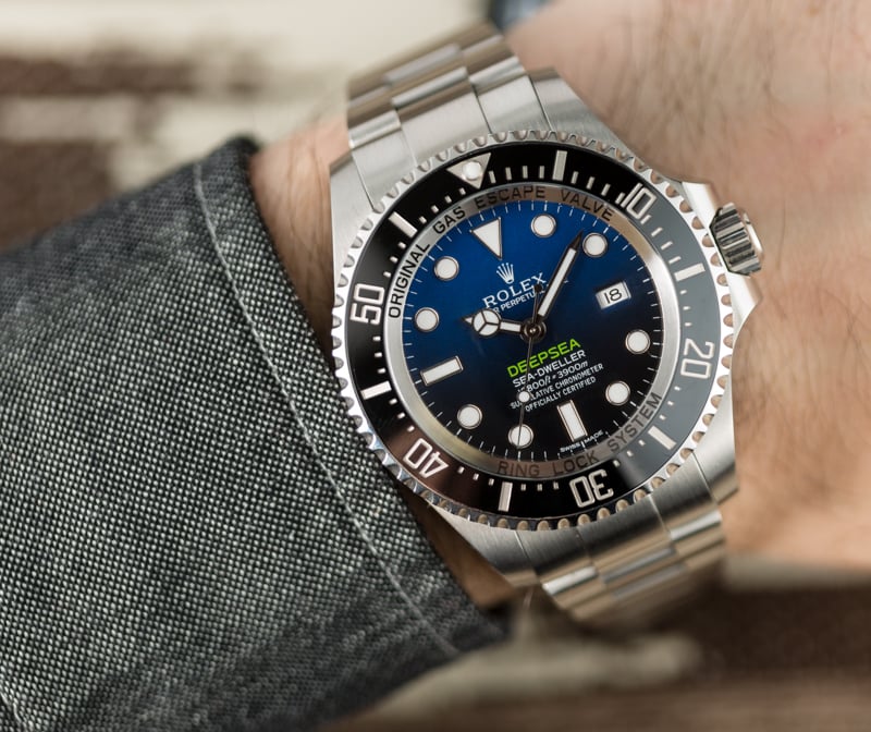 The 44 mm replica Rolex Sea-Dweller Deepsea 126660 watches are designed for men.