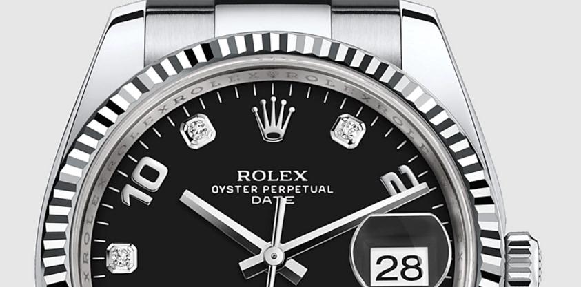 The luxury copy Rolex Datejust 34 115234 watches are made from white gold, Oystersteel and diamonds.