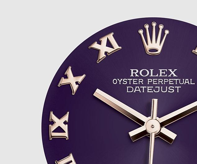The 34 mm replica Rolex Pearlmaster 34 81285 watches have purple dials.